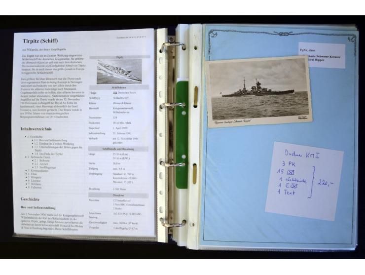 1920/1944, umfangreiche Sammlung "Marine-Schiffspost" mit über 100 Briefen und Karten mit entsprechenden Schiffspost-Stempeln