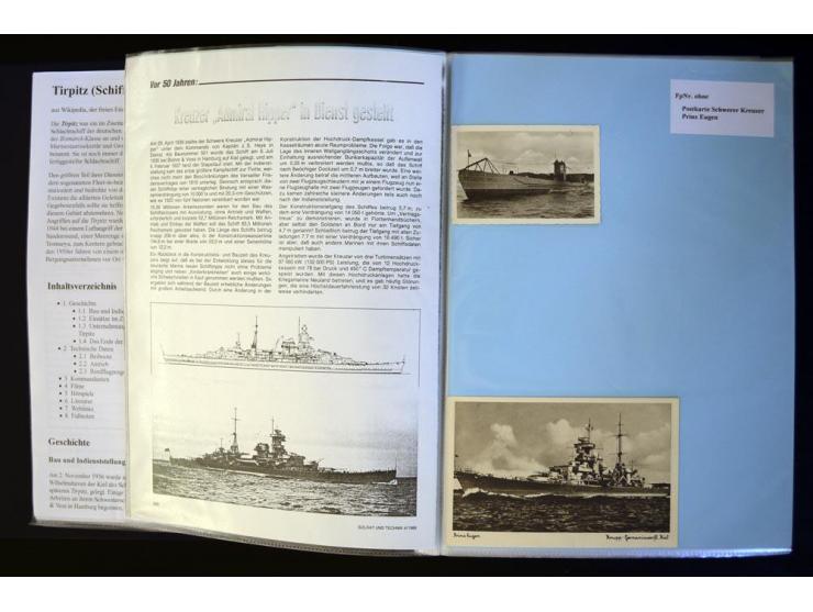 1920/1944, umfangreiche Sammlung "Marine-Schiffspost" mit über 100 Briefen und Karten mit entsprechenden Schiffspost-Stempeln