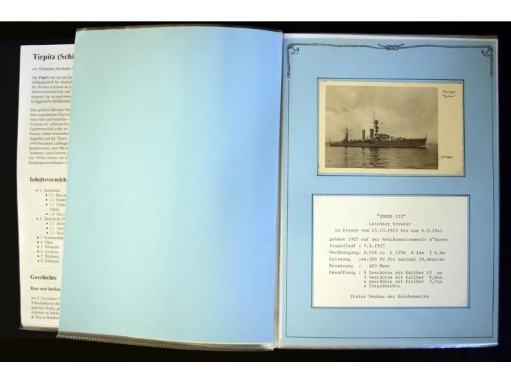 1920/1944, umfangreiche Sammlung "Marine-Schiffspost" mit über 100 Briefen und Karten mit entsprechenden Schiffspost-Stempeln