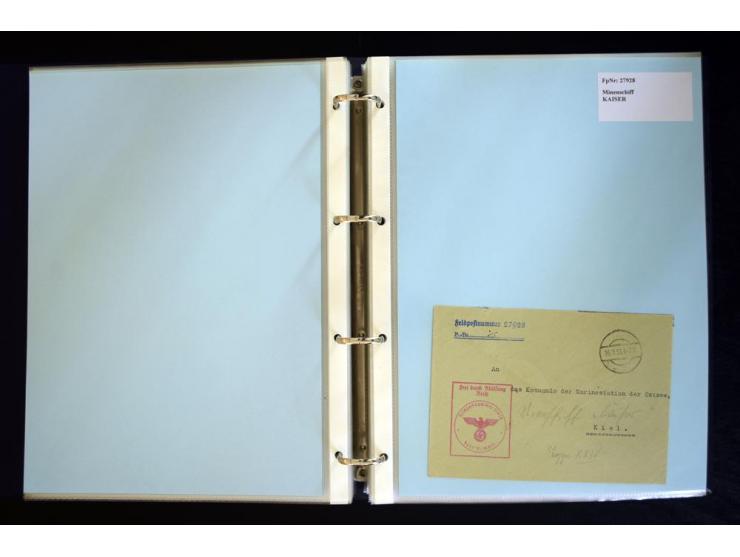 1920/1944, umfangreiche Sammlung "Marine-Schiffspost" mit über 100 Briefen und Karten mit entsprechenden Schiffspost-Stempeln