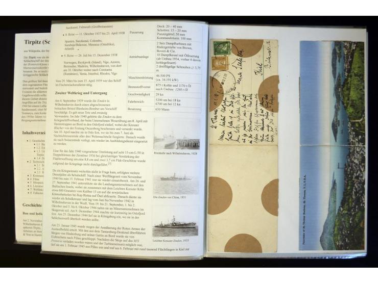 1920/1944, umfangreiche Sammlung "Marine-Schiffspost" mit über 100 Briefen und Karten mit entsprechenden Schiffspost-Stempeln
