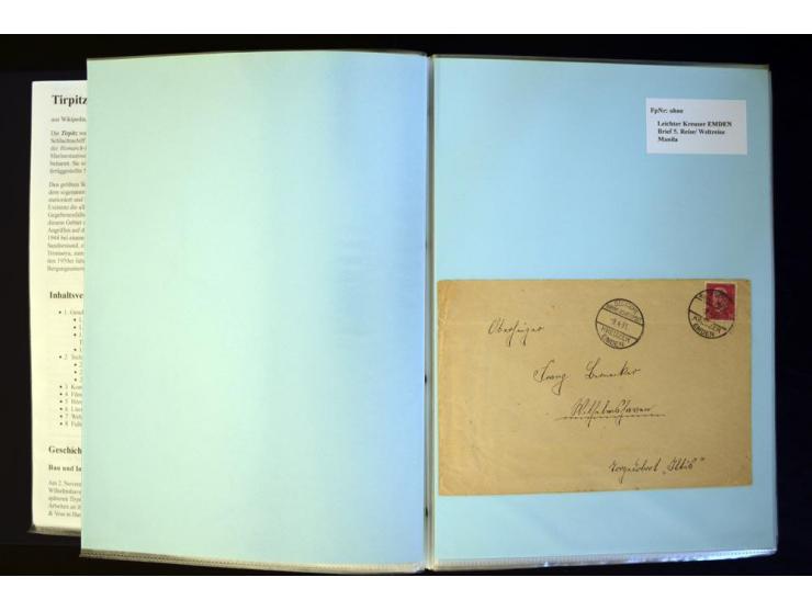 1920/1944, umfangreiche Sammlung "Marine-Schiffspost" mit über 100 Briefen und Karten mit entsprechenden Schiffspost-Stempeln