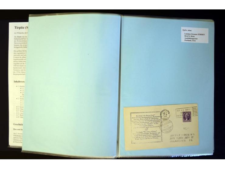 1920/1944, umfangreiche Sammlung "Marine-Schiffspost" mit über 100 Briefen und Karten mit entsprechenden Schiffspost-Stempeln