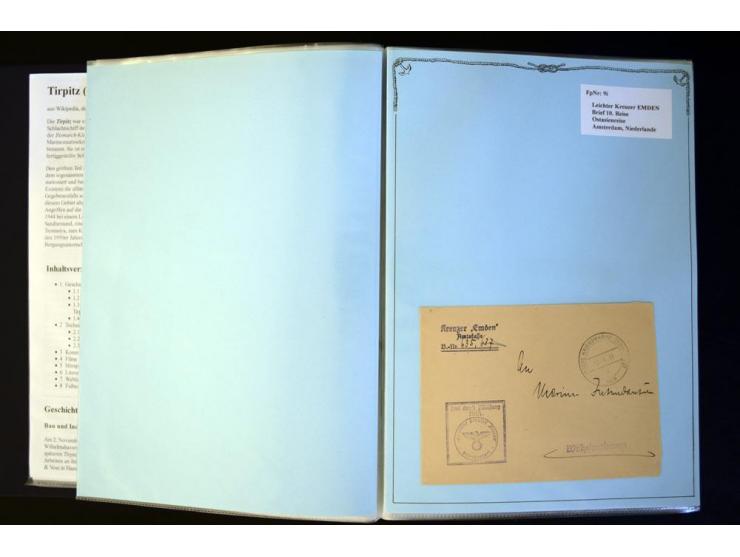 1920/1944, umfangreiche Sammlung "Marine-Schiffspost" mit über 100 Briefen und Karten mit entsprechenden Schiffspost-Stempeln