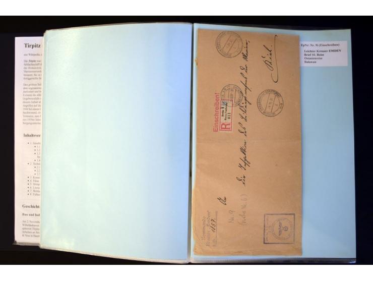 1920/1944, umfangreiche Sammlung "Marine-Schiffspost" mit über 100 Briefen und Karten mit entsprechenden Schiffspost-Stempeln