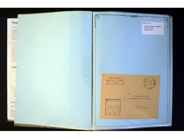 1920/1944, umfangreiche Sammlung "Marine-Schiffspost" mit über 100 Briefen und Karten mit entsprechenden Schiffspost-Stempeln