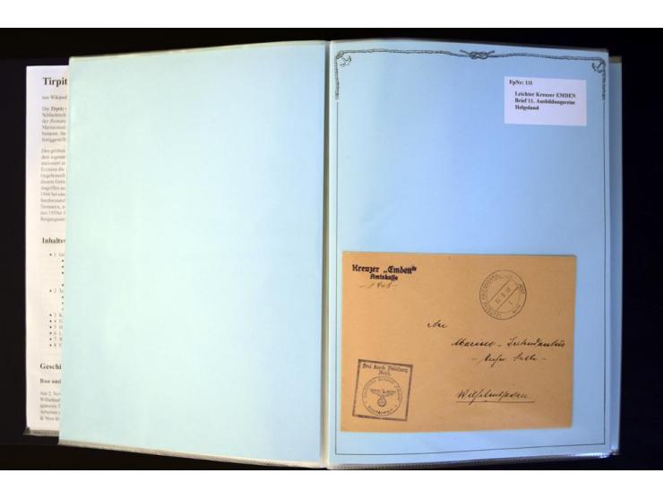 1920/1944, umfangreiche Sammlung "Marine-Schiffspost" mit über 100 Briefen und Karten mit entsprechenden Schiffspost-Stempeln