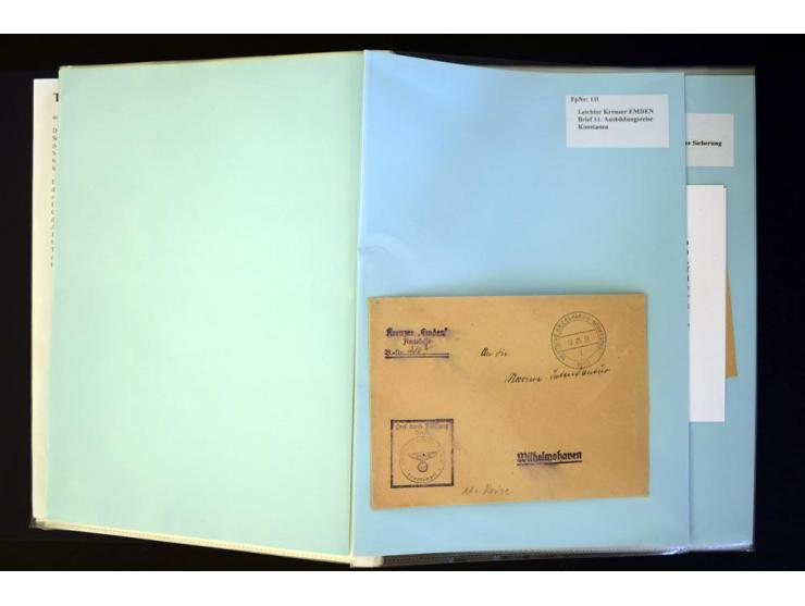 1920/1944, umfangreiche Sammlung "Marine-Schiffspost" mit über 100 Briefen und Karten mit entsprechenden Schiffspost-Stempeln