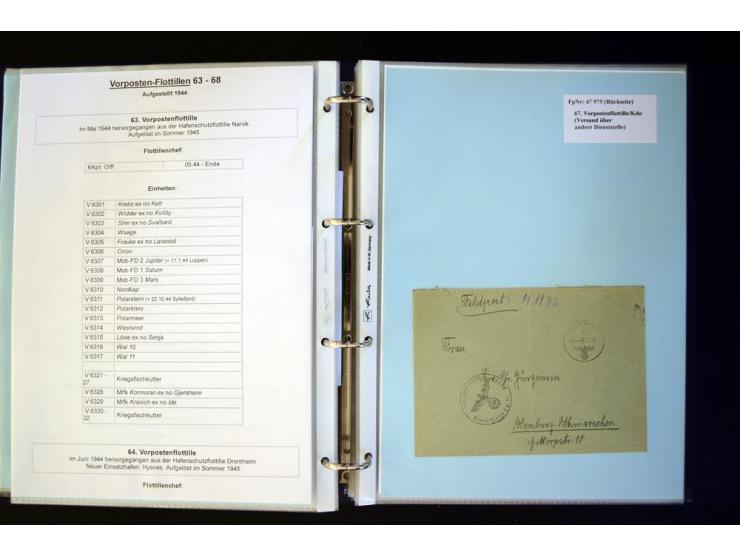 1920/1944, umfangreiche Sammlung "Marine-Schiffspost" mit über 100 Briefen und Karten mit entsprechenden Schiffspost-Stempeln