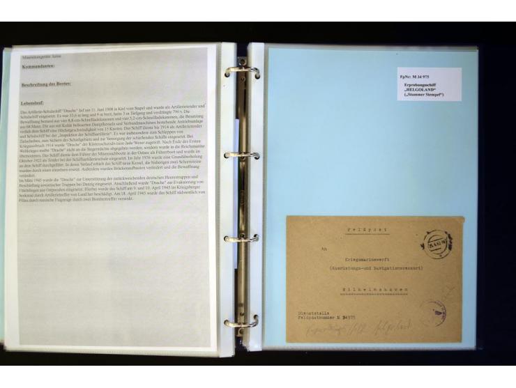 1920/1944, umfangreiche Sammlung "Marine-Schiffspost" mit über 100 Briefen und Karten mit entsprechenden Schiffspost-Stempeln