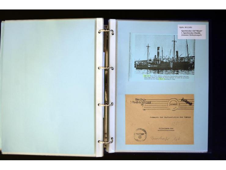 1920/1944, umfangreiche Sammlung "Marine-Schiffspost" mit über 100 Briefen und Karten mit entsprechenden Schiffspost-Stempeln