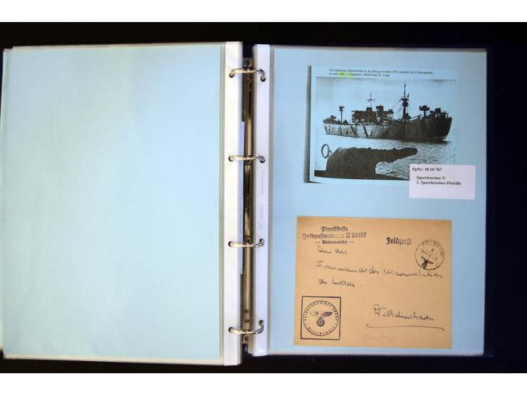 1920/1944, umfangreiche Sammlung "Marine-Schiffspost" mit über 100 Briefen und Karten mit entsprechenden Schiffspost-Stempeln