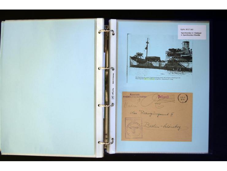 1920/1944, umfangreiche Sammlung "Marine-Schiffspost" mit über 100 Briefen und Karten mit entsprechenden Schiffspost-Stempeln