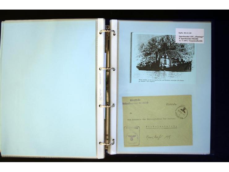 1920/1944, umfangreiche Sammlung "Marine-Schiffspost" mit über 100 Briefen und Karten mit entsprechenden Schiffspost-Stempeln