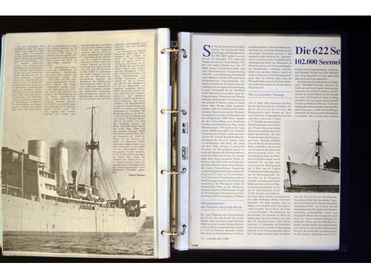1920/1944, umfangreiche Sammlung "Marine-Schiffspost" mit über 100 Briefen und Karten mit entsprechenden Schiffspost-Stempeln