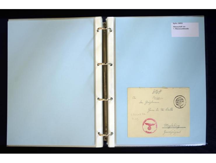 1920/1944, umfangreiche Sammlung "Marine-Schiffspost" mit über 100 Briefen und Karten mit entsprechenden Schiffspost-Stempeln
