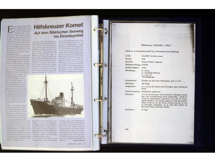 1920/1944, umfangreiche Sammlung "Marine-Schiffspost" mit über 100 Briefen und Karten mit entsprechenden Schiffspost-Stempeln