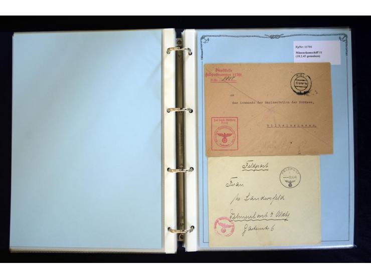 1920/1944, umfangreiche Sammlung "Marine-Schiffspost" mit über 100 Briefen und Karten mit entsprechenden Schiffspost-Stempeln