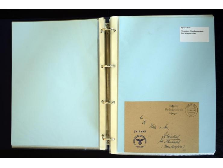 1920/1944, umfangreiche Sammlung "Marine-Schiffspost" mit über 100 Briefen und Karten mit entsprechenden Schiffspost-Stempeln