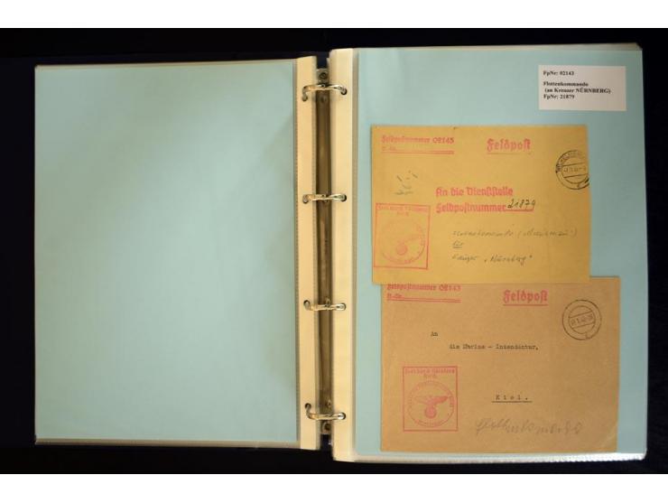 1920/1944, umfangreiche Sammlung "Marine-Schiffspost" mit über 100 Briefen und Karten mit entsprechenden Schiffspost-Stempeln