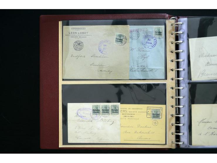 1914/1918, interessante Sammlung inkl. Etappe West mit über 210 Briefen, Karten und Ganzsachen, dabei viele verschiedene Stem