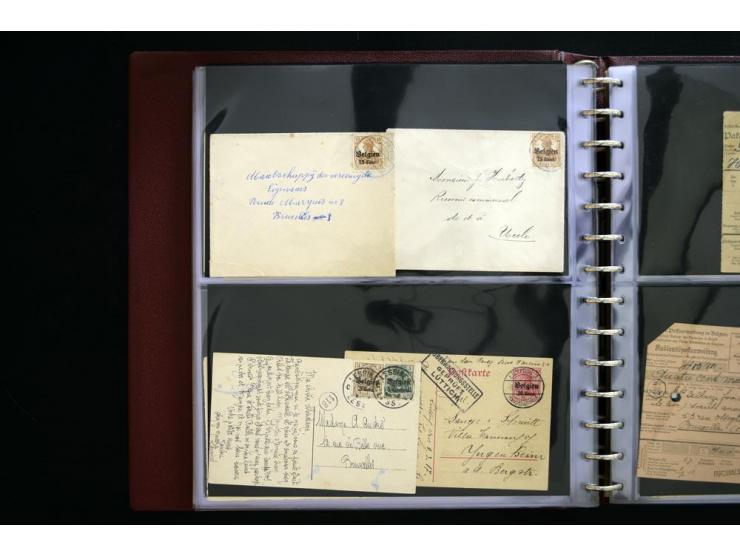 1914/1918, interessante Sammlung inkl. Etappe West mit über 210 Briefen, Karten und Ganzsachen, dabei viele verschiedene Stem