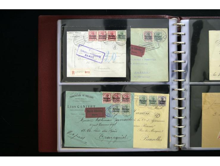 1914/1918, interessante Sammlung inkl. Etappe West mit über 210 Briefen, Karten und Ganzsachen, dabei viele verschiedene Stem