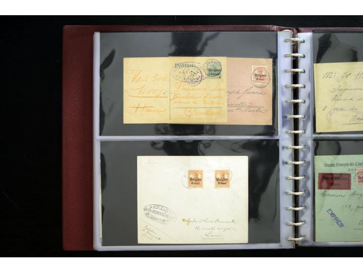 1914/1918, interessante Sammlung inkl. Etappe West mit über 210 Briefen, Karten und Ganzsachen, dabei viele verschiedene Stem