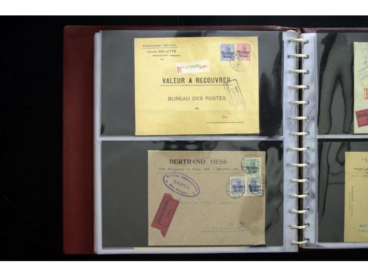 1914/1918, interessante Sammlung inkl. Etappe West mit über 210 Briefen, Karten und Ganzsachen, dabei viele verschiedene Stem