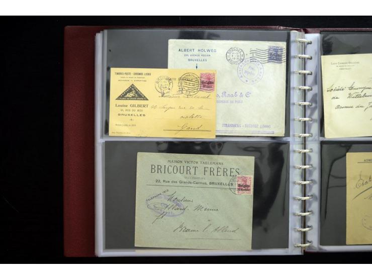 1914/1918, interessante Sammlung inkl. Etappe West mit über 210 Briefen, Karten und Ganzsachen, dabei viele verschiedene Stem