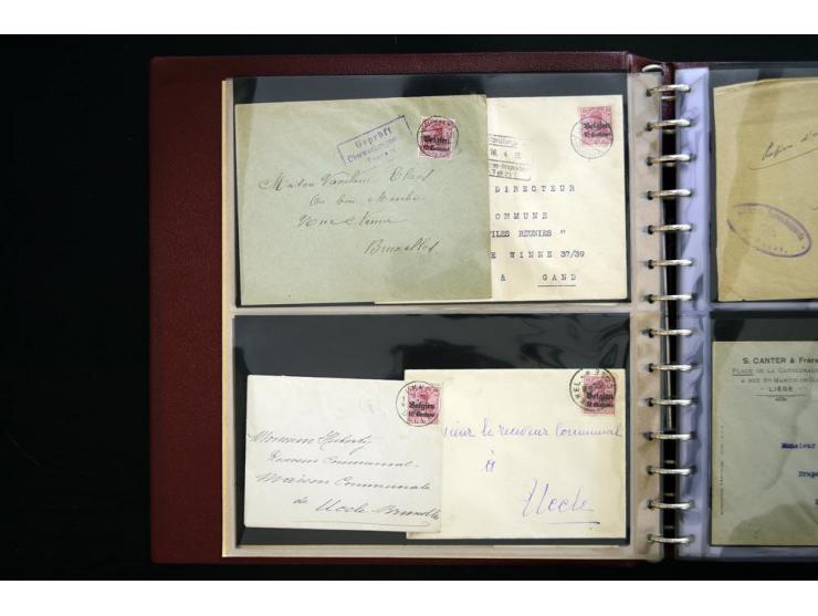 1914/1918, interessante Sammlung inkl. Etappe West mit über 210 Briefen, Karten und Ganzsachen, dabei viele verschiedene Stem