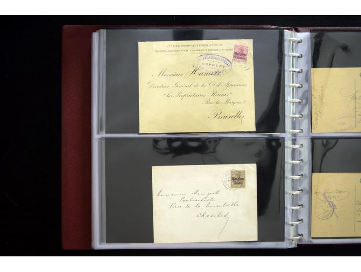 1914/1918, interessante Sammlung inkl. Etappe West mit über 210 Briefen, Karten und Ganzsachen, dabei viele verschiedene Stem