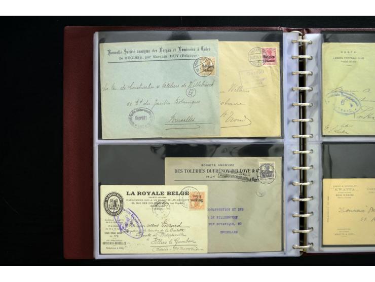 1914/1918, interessante Sammlung inkl. Etappe West mit über 210 Briefen, Karten und Ganzsachen, dabei viele verschiedene Stem