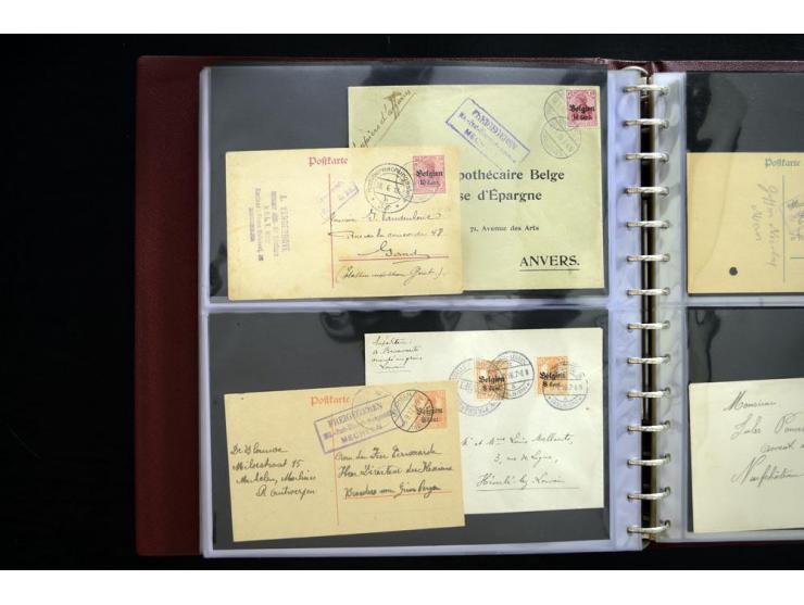 1914/1918, interessante Sammlung inkl. Etappe West mit über 210 Briefen, Karten und Ganzsachen, dabei viele verschiedene Stem
