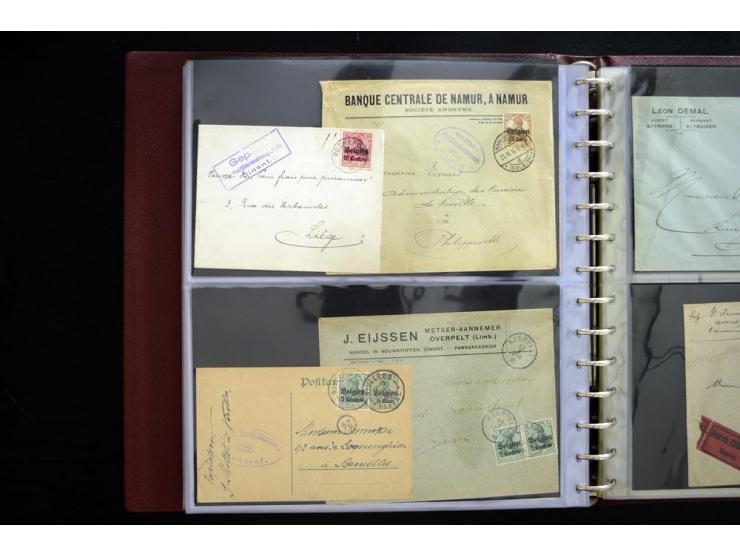 1914/1918, interessante Sammlung inkl. Etappe West mit über 210 Briefen, Karten und Ganzsachen, dabei viele verschiedene Stem