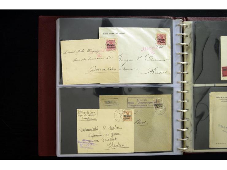 1914/1918, interessante Sammlung inkl. Etappe West mit über 210 Briefen, Karten und Ganzsachen, dabei viele verschiedene Stem