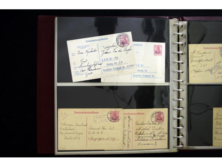 1914/1918, interessante Sammlung inkl. Etappe West mit über 210 Briefen, Karten und Ganzsachen, dabei viele verschiedene Stem