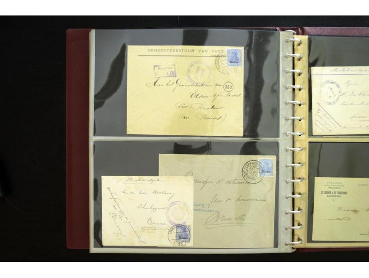 1914/1918, interessante Sammlung inkl. Etappe West mit über 210 Briefen, Karten und Ganzsachen, dabei viele verschiedene Stem