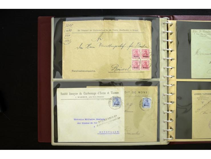 1914/1918, interessante Sammlung inkl. Etappe West mit über 210 Briefen, Karten und Ganzsachen, dabei viele verschiedene Stem
