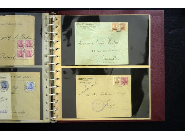 1914/1918, interessante Sammlung inkl. Etappe West mit über 210 Briefen, Karten und Ganzsachen, dabei viele verschiedene Stem