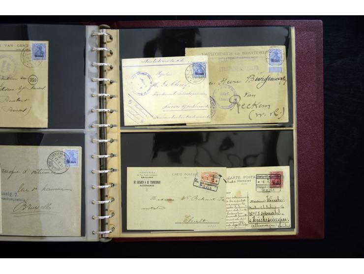 1914/1918, interessante Sammlung inkl. Etappe West mit über 210 Briefen, Karten und Ganzsachen, dabei viele verschiedene Stem