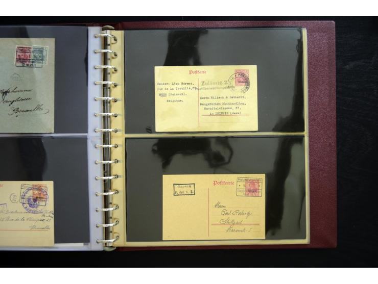 1914/1918, interessante Sammlung inkl. Etappe West mit über 210 Briefen, Karten und Ganzsachen, dabei viele verschiedene Stem