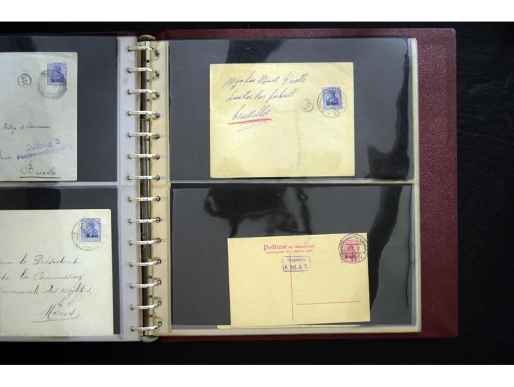 1914/1918, interessante Sammlung inkl. Etappe West mit über 210 Briefen, Karten und Ganzsachen, dabei viele verschiedene Stem