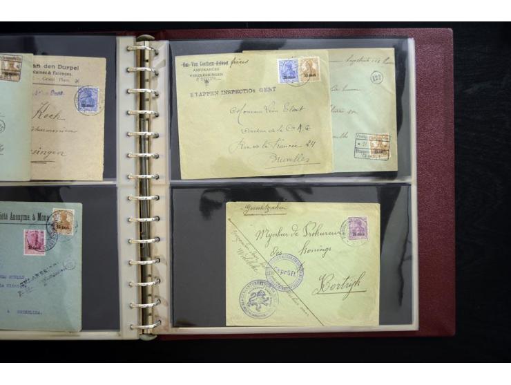 1914/1918, interessante Sammlung inkl. Etappe West mit über 210 Briefen, Karten und Ganzsachen, dabei viele verschiedene Stem