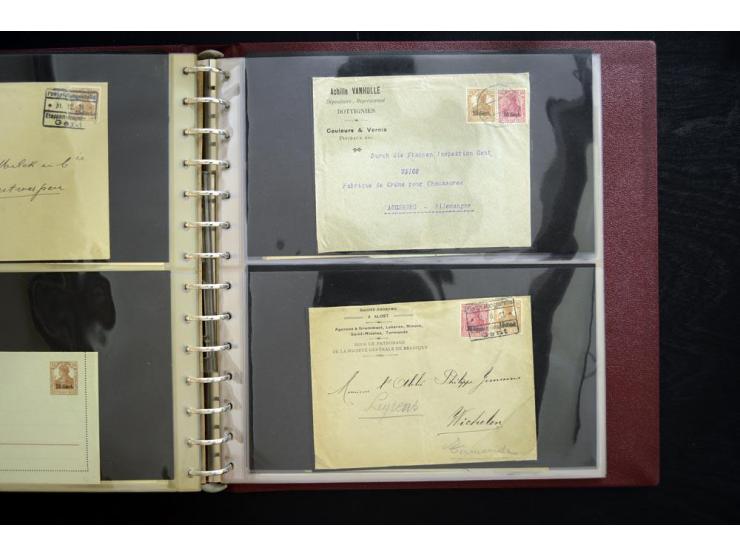 1914/1918, interessante Sammlung inkl. Etappe West mit über 210 Briefen, Karten und Ganzsachen, dabei viele verschiedene Stem