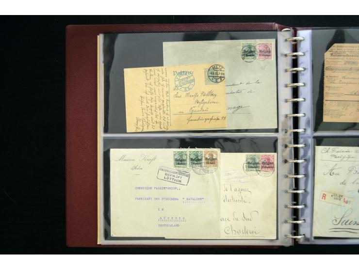1914/1918, interessante Sammlung inkl. Etappe West mit über 210 Briefen, Karten und Ganzsachen, dabei viele verschiedene Stem