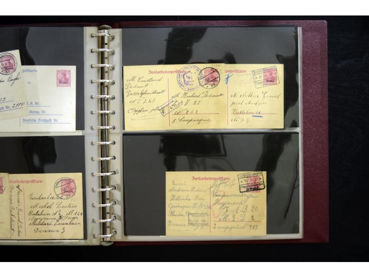 1914/1918, interessante Sammlung inkl. Etappe West mit über 210 Briefen, Karten und Ganzsachen, dabei viele verschiedene Stem