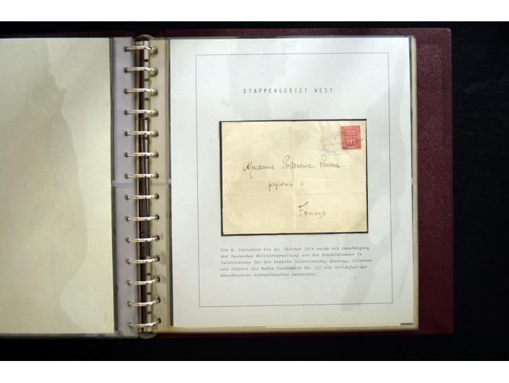 1914/1918, interessante Sammlung inkl. Etappe West mit über 210 Briefen, Karten und Ganzsachen, dabei viele verschiedene Stem