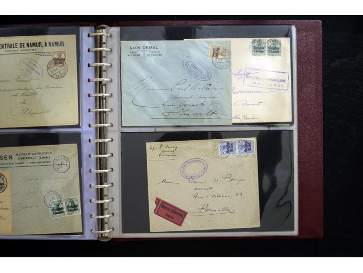 1914/1918, interessante Sammlung inkl. Etappe West mit über 210 Briefen, Karten und Ganzsachen, dabei viele verschiedene Stem