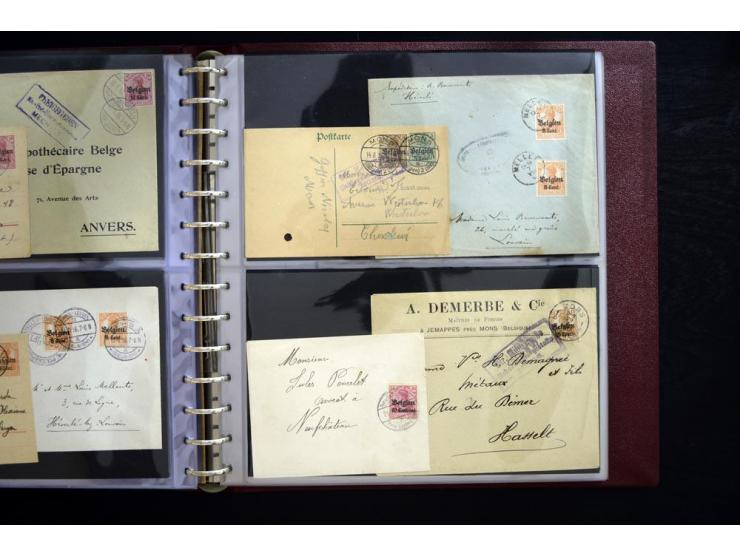 1914/1918, interessante Sammlung inkl. Etappe West mit über 210 Briefen, Karten und Ganzsachen, dabei viele verschiedene Stem